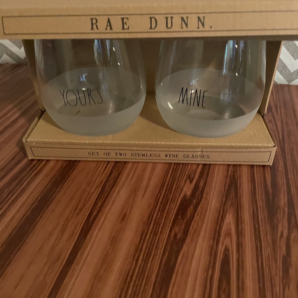 Rae Dunn wine glass